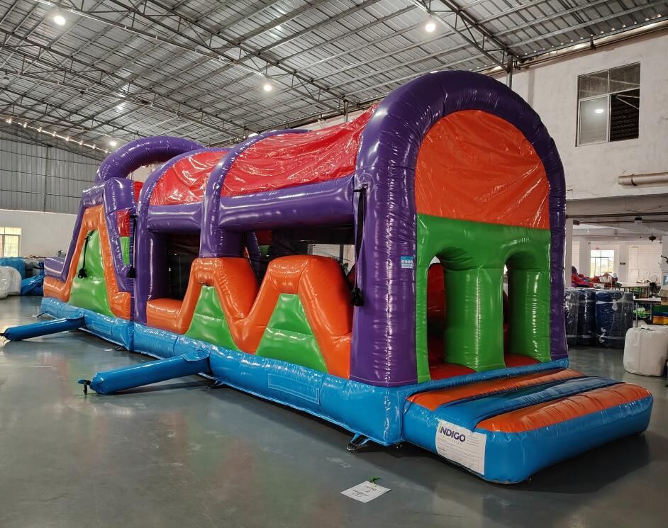 41ft adrenaline booster obstacle course with 7ft slide