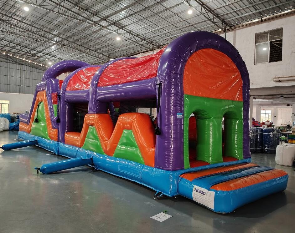 41ft adrenaline booster obstacle course with 7ft slide